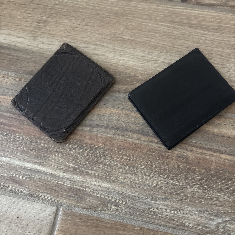 Don Lopez leather wallets, Lot Of 2. Mammoth Hide (brown) /black